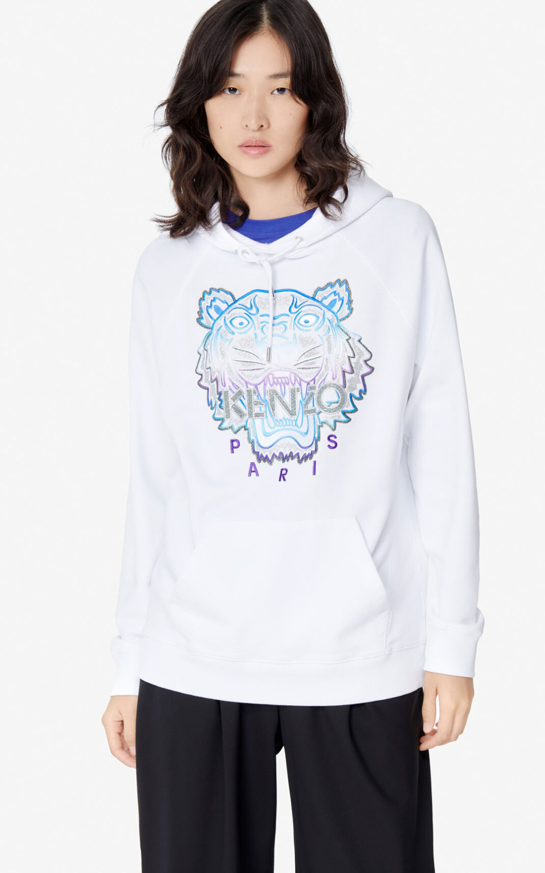 Kenzo Hooded Tiger Huvtröja Dam | 82953-WFCO